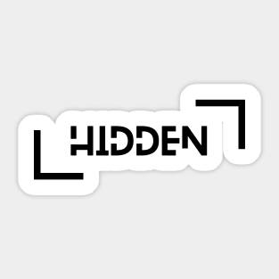 HIDDEN by csv Sticker